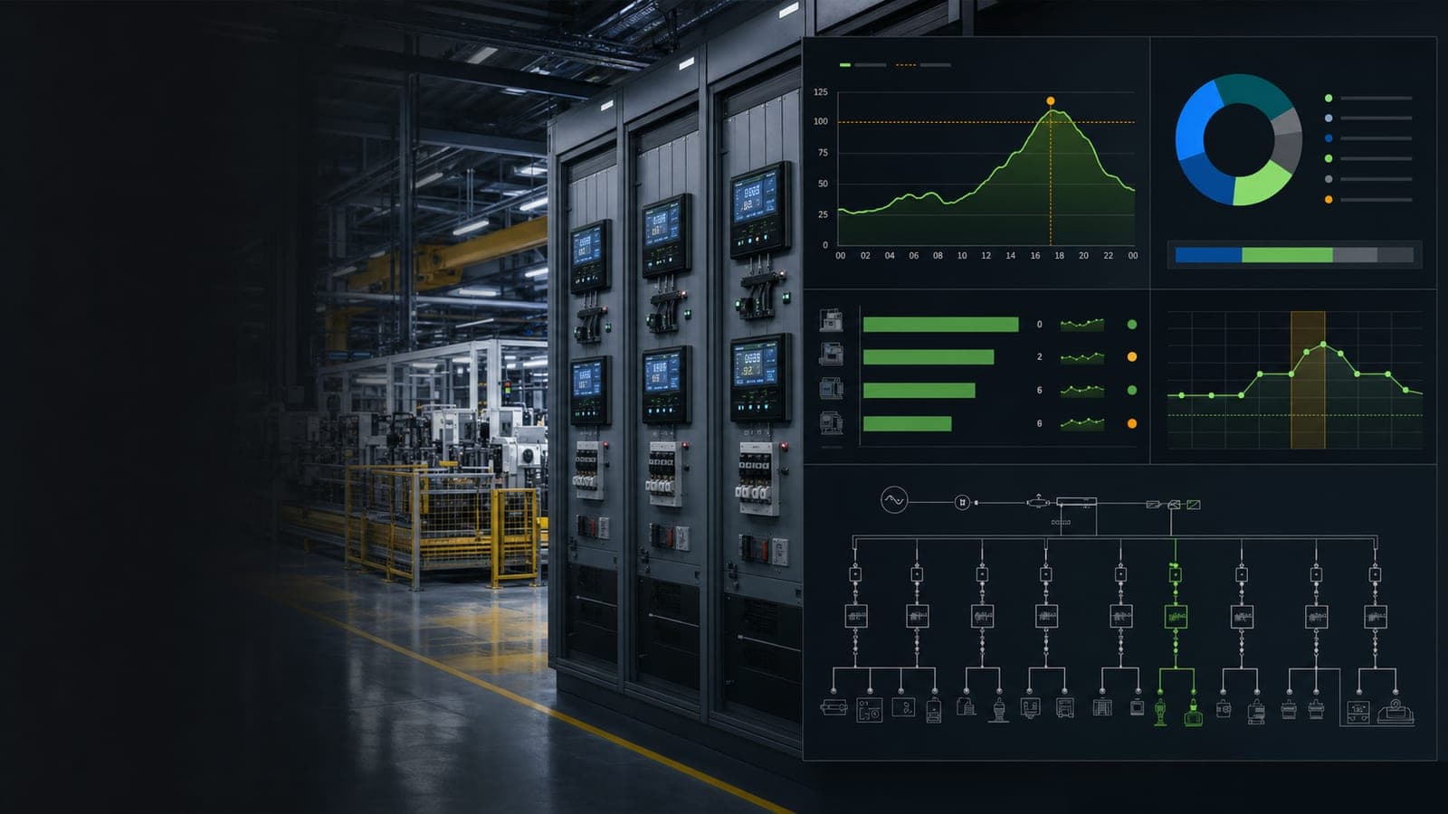 Fabrika elektrik panoları ve enerji analiz paneli